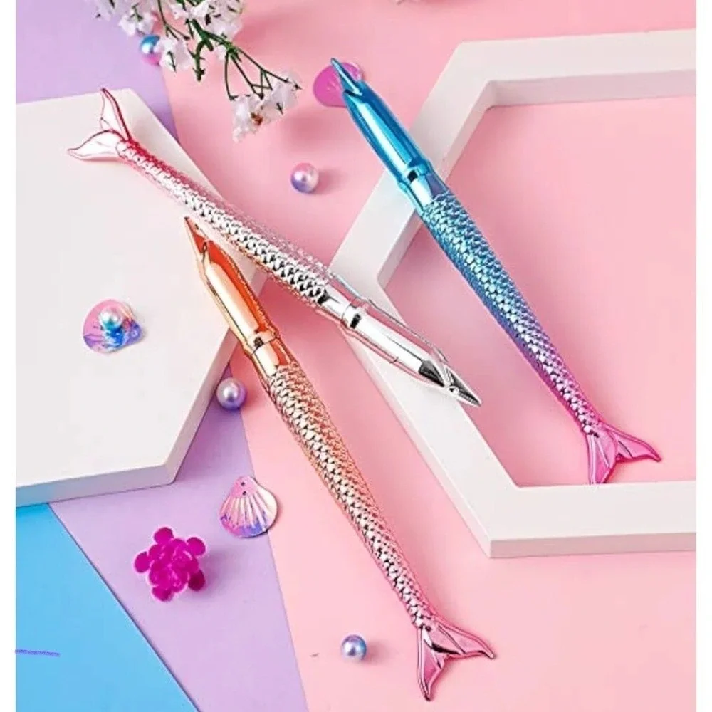 Mermaid Eyeliner Pen Waterproof Liquid Eyeliner Tip Brush Jet‎ Black Eyeliner